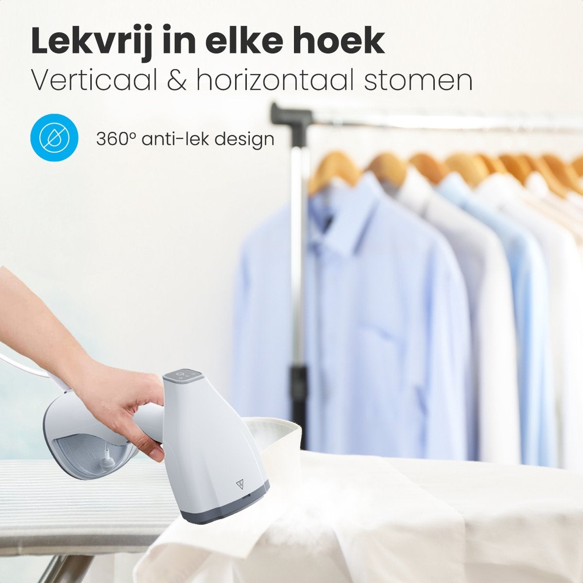 Auronic Défroisseur à linge - Défroisseur - Défroisseur à main pour vêtements et meubles - 300ml - Blanc
