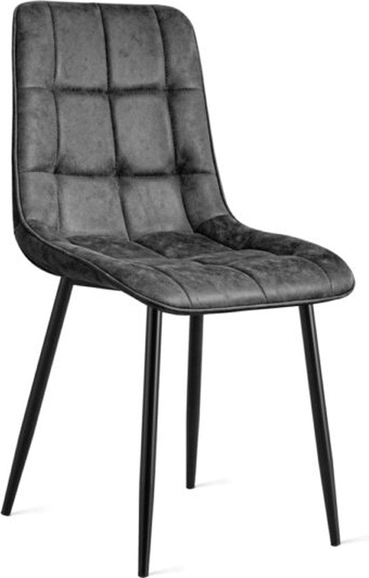 Refurna - Chaise de salle à manger Yerevan Microleather Anthracite