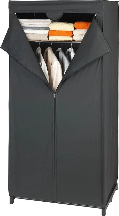 Armoire WENKO noire Dimensions (l x h x p) : 75 x 160 x 50 cm