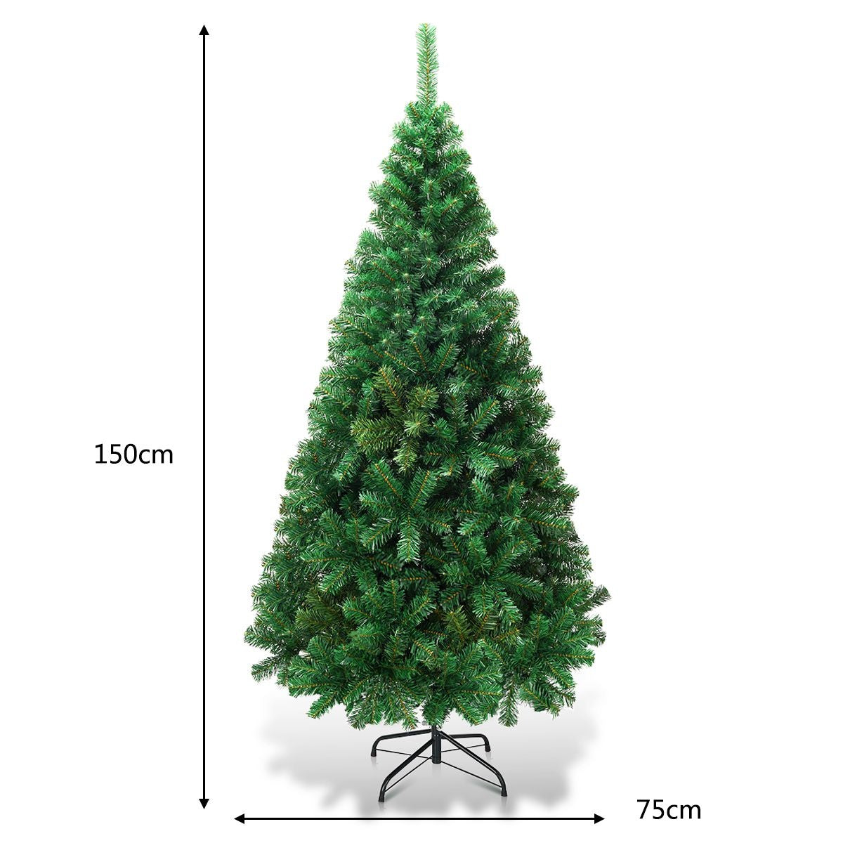 Coast Artificial Christmas Tree with Metal Base - 150cm - Green