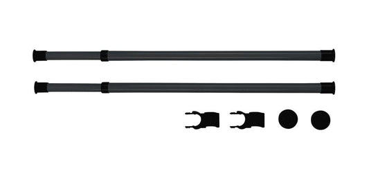Tringles à vêtements WENKO Herkules noires - 2 pièces - Réglables de 75 à 120 cm