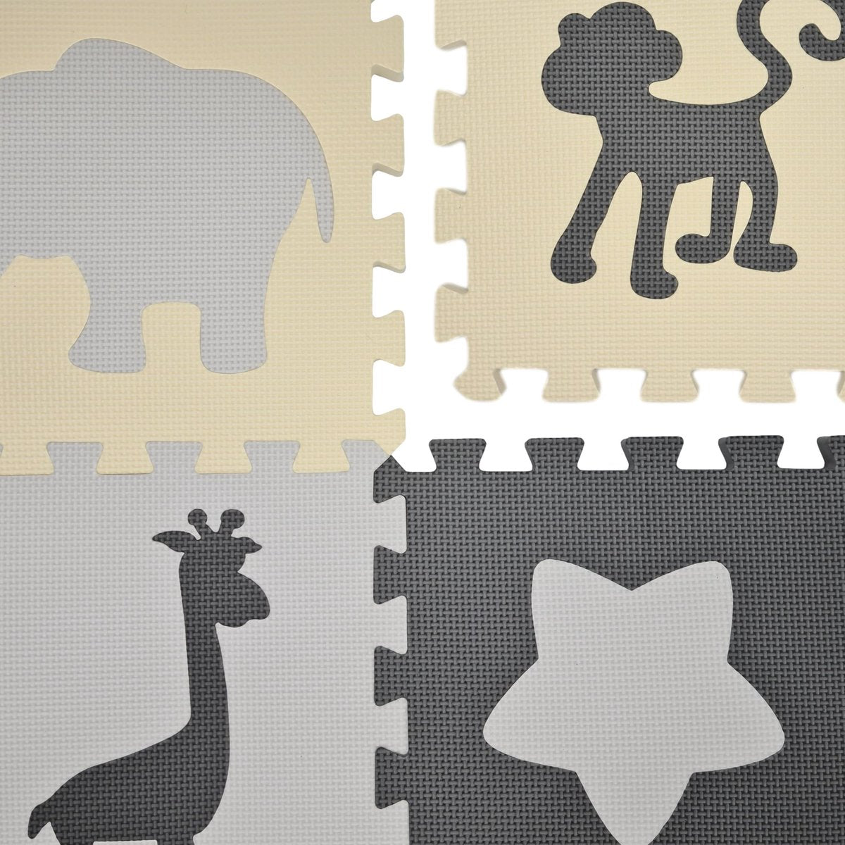 GIZMO Baby & Toddler Playmat XL - Tapis de jeu en mousse EVA douce avec bord surélevé - sûr et confortable - 150x150x1,5 cm