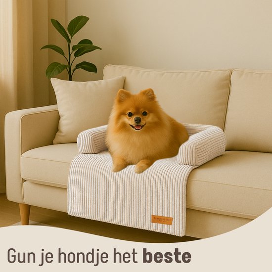 By Cee Cee Original Dog Rug Bench - Panier pour chien - Premium - Entièrement zippé - Tissu côtelé - Beige - 75x90 - Taille S