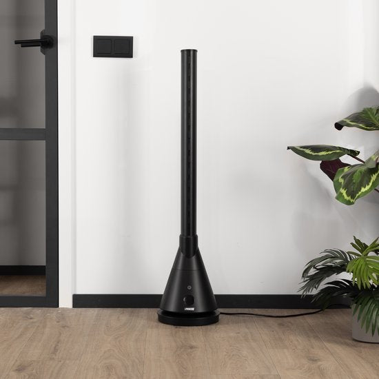 Ventilateur colonne Princess 348700 - Colonne de chauffage et de refroidissement intelligente – Conception 2-en-1 - Contrôlé par application – Fonction minuterie - 102 cm - Noir