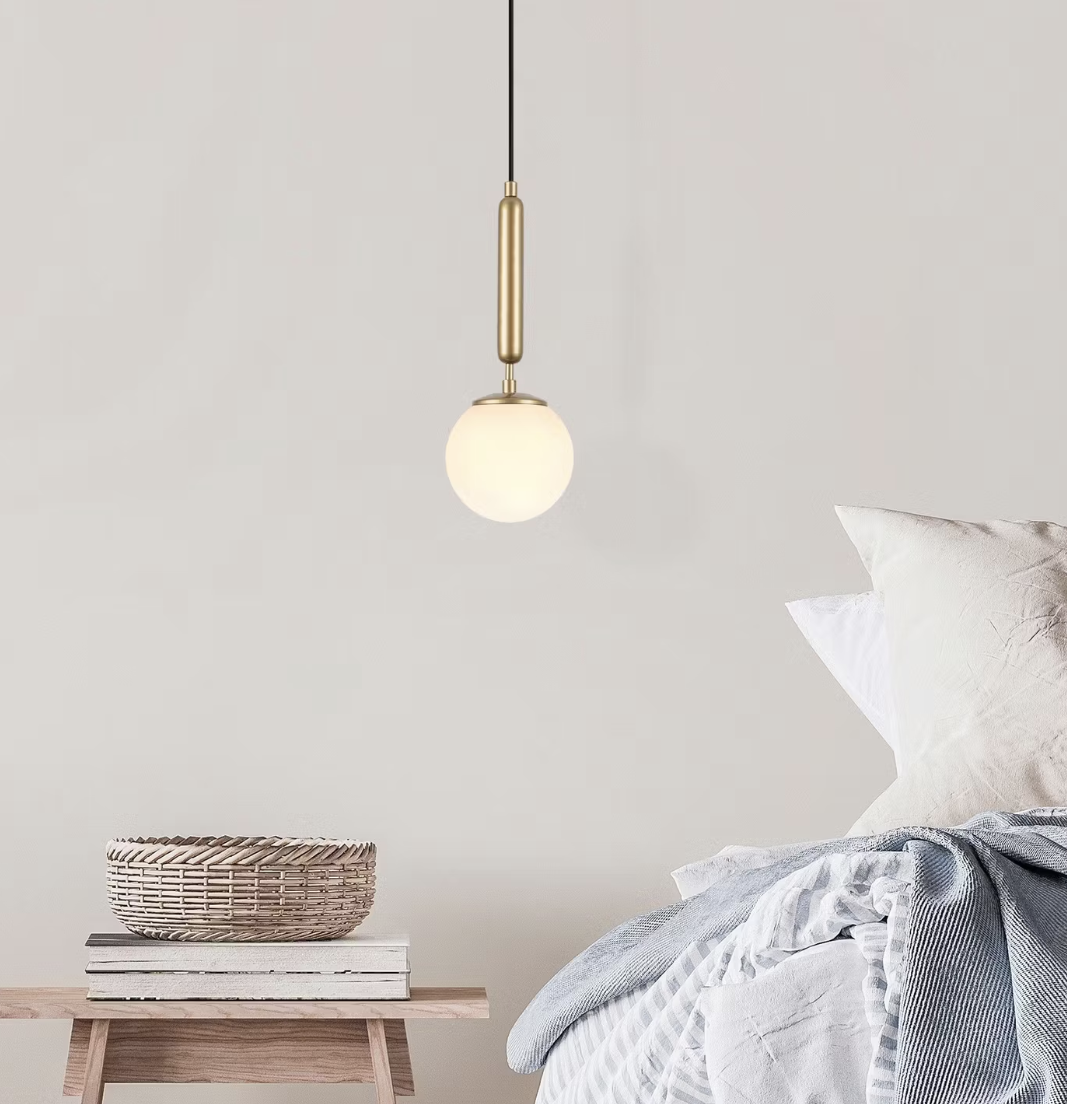 Opviq Lampe pendante Fulgor - Métal et verre - E14 - 15 x 15 x 49 cm - Réglable jusqu'à 139 cm - Eclairage d'intérieur