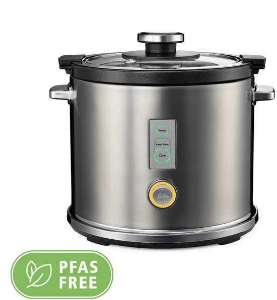 Solis Rice Cooker Multi 8162 - Cuiseur de riz et cuiseur vapeur - Pour tous types de riz - Cuiseur vapeur pour riz, légumes, poisson et autres - 650 W - 1.2L
