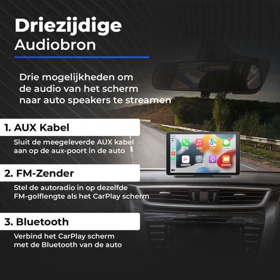CarMe Écran CarPlay 7 pouces - Apple CarPlay et Android Auto (sans fil) - Écran tactile - Système de navigation automobile - Convient à Apple CarPlay et Android Auto - Écran Android Auto
