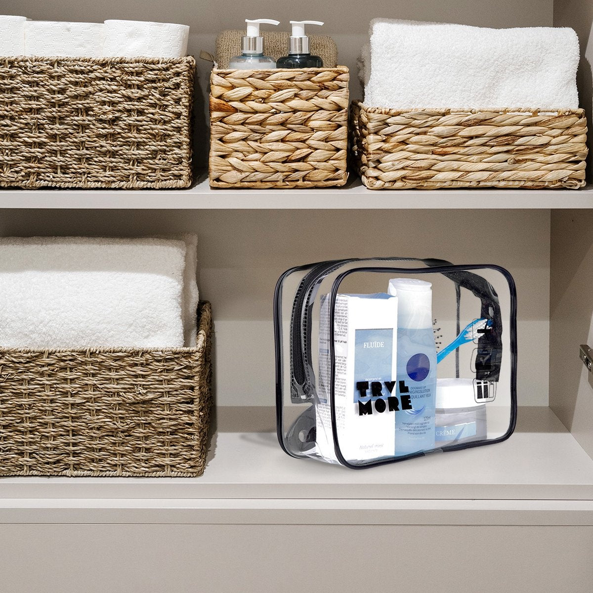 TRVLMORE Trousse de toilette transparente - Noir/Transparent