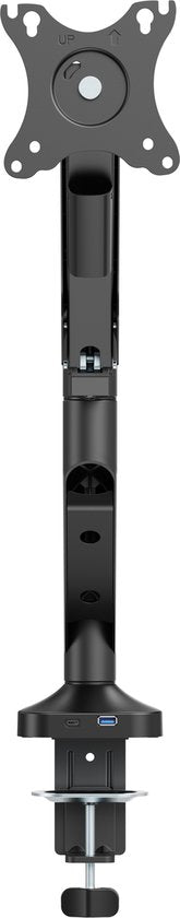 VDD Gaming - Bras de moniteur - Bras de moniteur - Support de moniteur - Hauteur réglable - Pour 1 écran - Design ergonomique - Noir