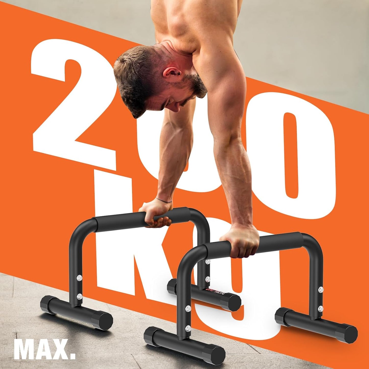 Barres de gymnastique DH Ftlife - Réglables - 2 pièces - Max. 200 kg - 30-35 cm