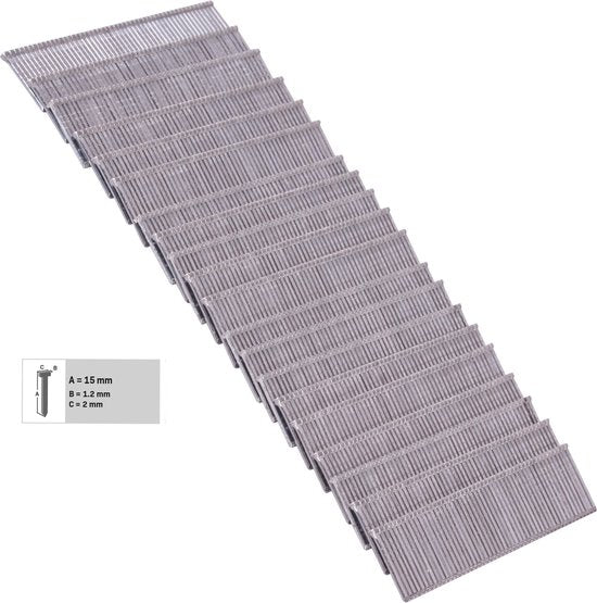 VONROC Clous - 1000 pièces - 15MM - Universel & pour VONROC ET502AC et SG503DC