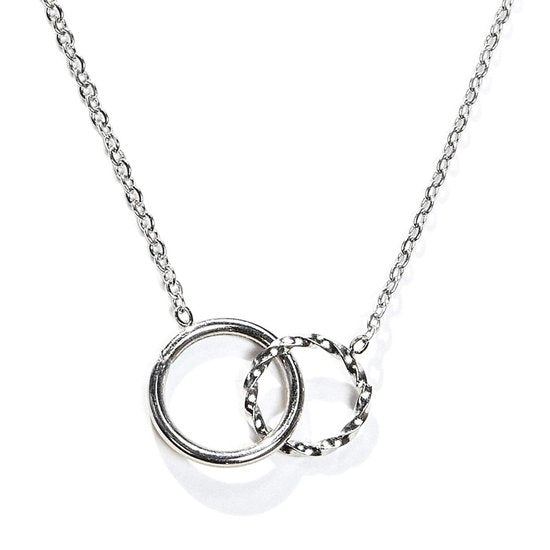 Laura Ferini Ladies Necklace Per Sempre Silver - Collier en argent avec pendentif - plaqué or blanc 18K - Collier - Collier - Bijoux - Collier pour dames avec pendentif