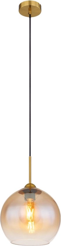 Globo - suspension - JAMESSA - couleur ambre - verre - Ø 25 cm - E27 - 15788H