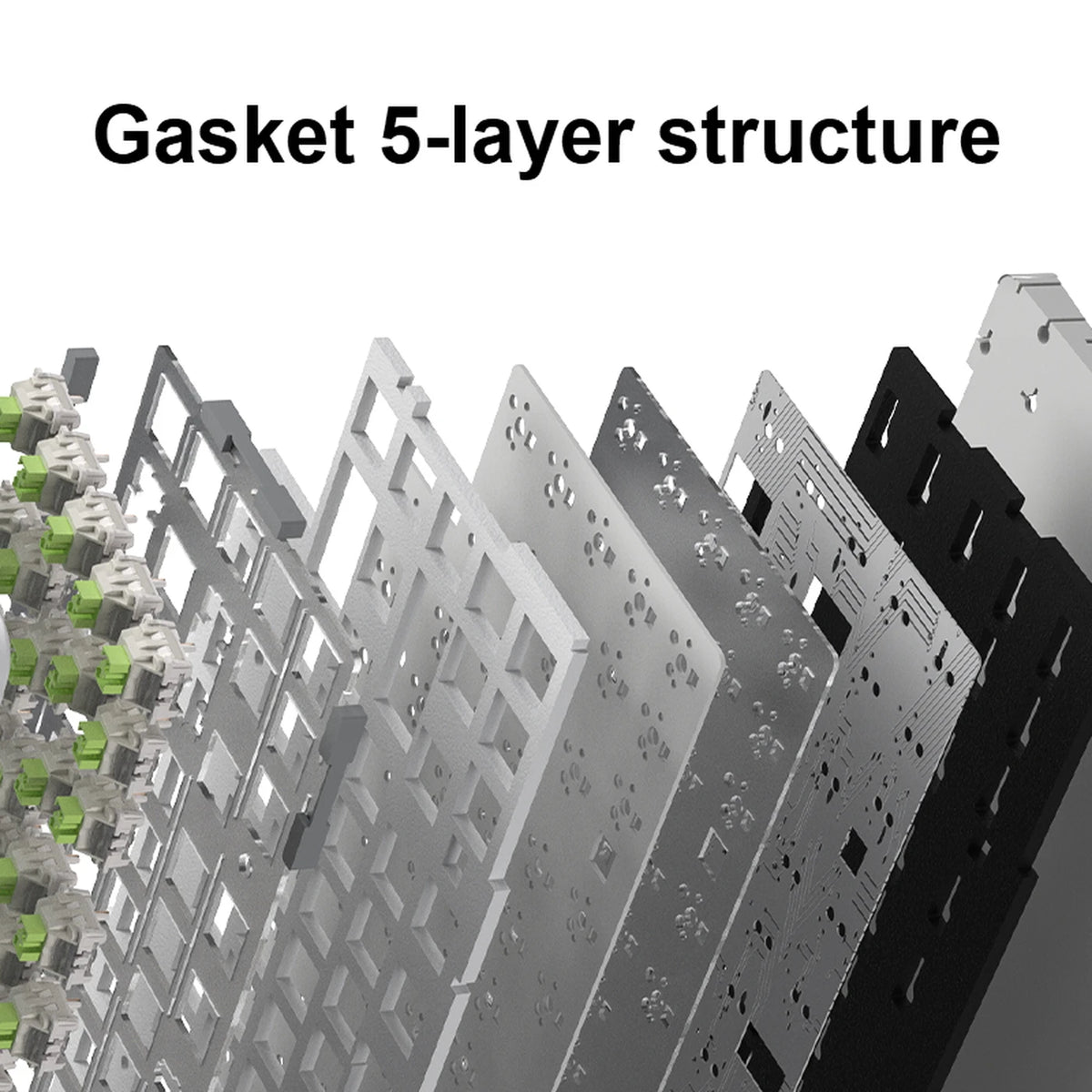 Clavier mécanique AULA F75 Pro - Disposition 75 % - Sans fil tri-mode - Hot-swap - RGB - Violet