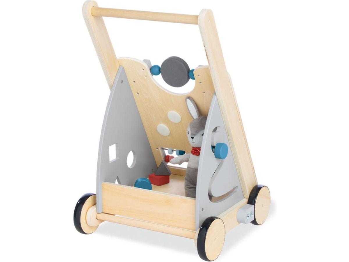 Trotteur en bois Pinolino Titus - Activity Walker - Gris