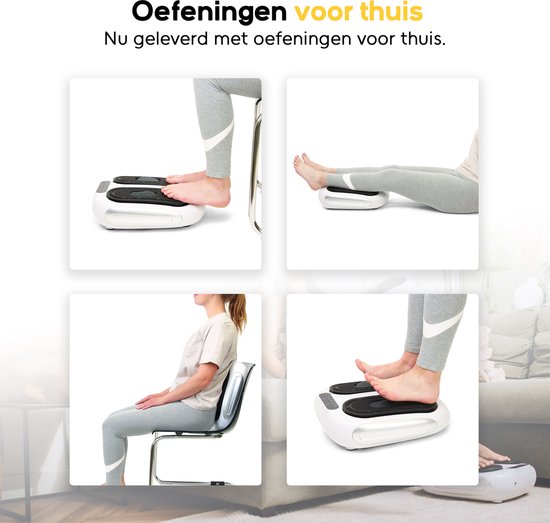 CALMENTA® - Appareil de circulation sanguine - Pour les jambes, les pieds et le dos - Appareil de massage des pieds Circulation sanguine - Leg trainer - Plaque vibrante - Appareil de massage - Neuropathie - Appareil de circulation sanguine
