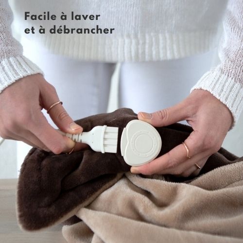 Couverture chauffante électrique - Auronic - 160 x 120cm - Marron