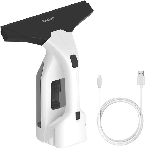 Tomado TWC3702W - Nettoyeur de vitres électrique - Rechargeable - Câble USB-C - Essuie-vitre - Réservoir amovible