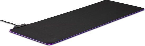 Tapis de souris gaming XXL DUTCH ORIGINALS - Eclairage LED RVB - 9 couleurs - Luminosité réglable - Antidérapant - 80 x 30 cm
