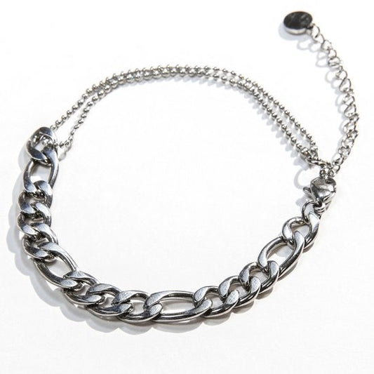 Laura Ferini Ladies Bracelet Prego Silver - Bracelet à maillons en argent - plaqué or blanc 18K - Bijoux - Accessoires - Bijoux - Bracelet Femme