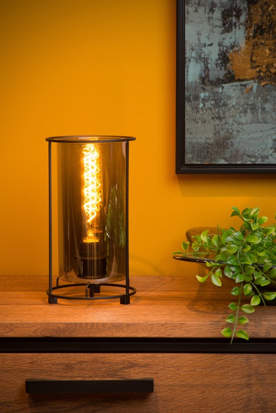 Lampe de table Lucide DOUNIA - Ø 15 cm - E27 - Noir