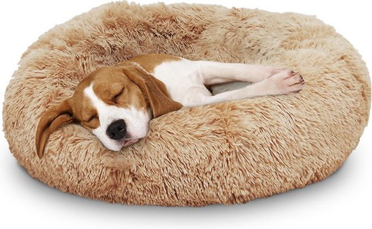 Peaceful Pooch M - panier moelleux pour chien - 76 cm de diamètre - pliable - disponible en plusieurs tailles. Panier pour chat - lavable - rembourrage amovible - soulage les articulations et les muscles - fond à picots antidérapant