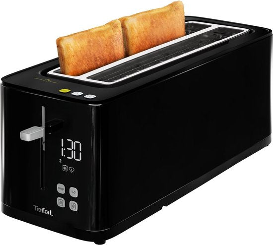 Tefal Smart & Light TL6408 - Grille-pain XL - 4 tranches de pain - Écran numérique - 7 niveaux de brunissage - Bac à miettes amovible
