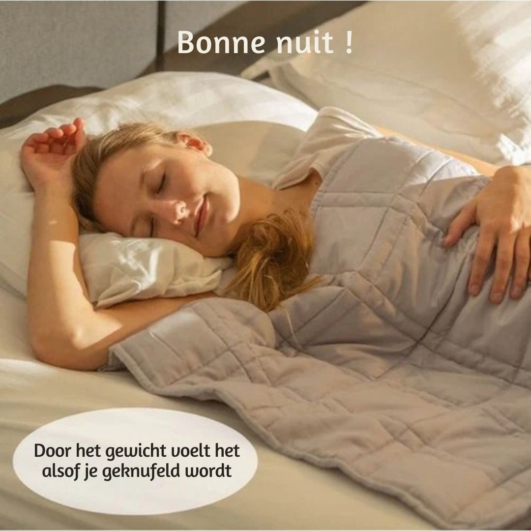 Ella - Couverture d'alourdissement - 13kg - 200 x 200cm - Coton OEKO-TEX - Gris clair