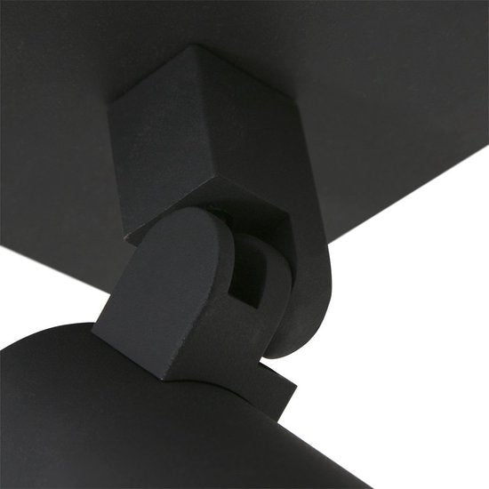 Spot de plafond Steinhauer Points Noirs 3059ZW Noir - Orientable et inclinable, en métal et plastique, ampoule incluse, adapté à un usage intérieur