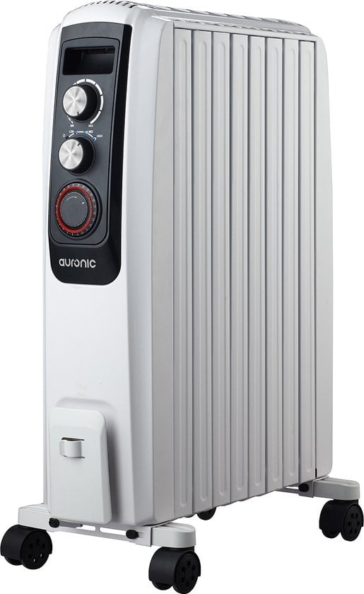 Chauffage électrique - Auronic avec Thermostat et Minuterie - 3 niveaux - Jusqu'à 2000W - Blanc