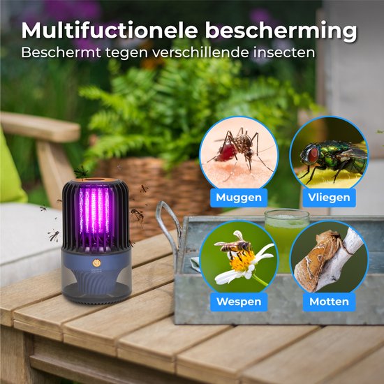 Nuvance - Lampe anti-moustiques - multicolore - 11x11x20 cm