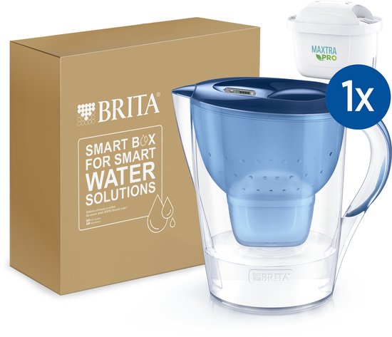 Carafe filtrante BRITA Marella XL - 3,5 L - Bleue - avec 1 cartouche filtrante MAXTRA PRO Pure Performance - Emballage durable
