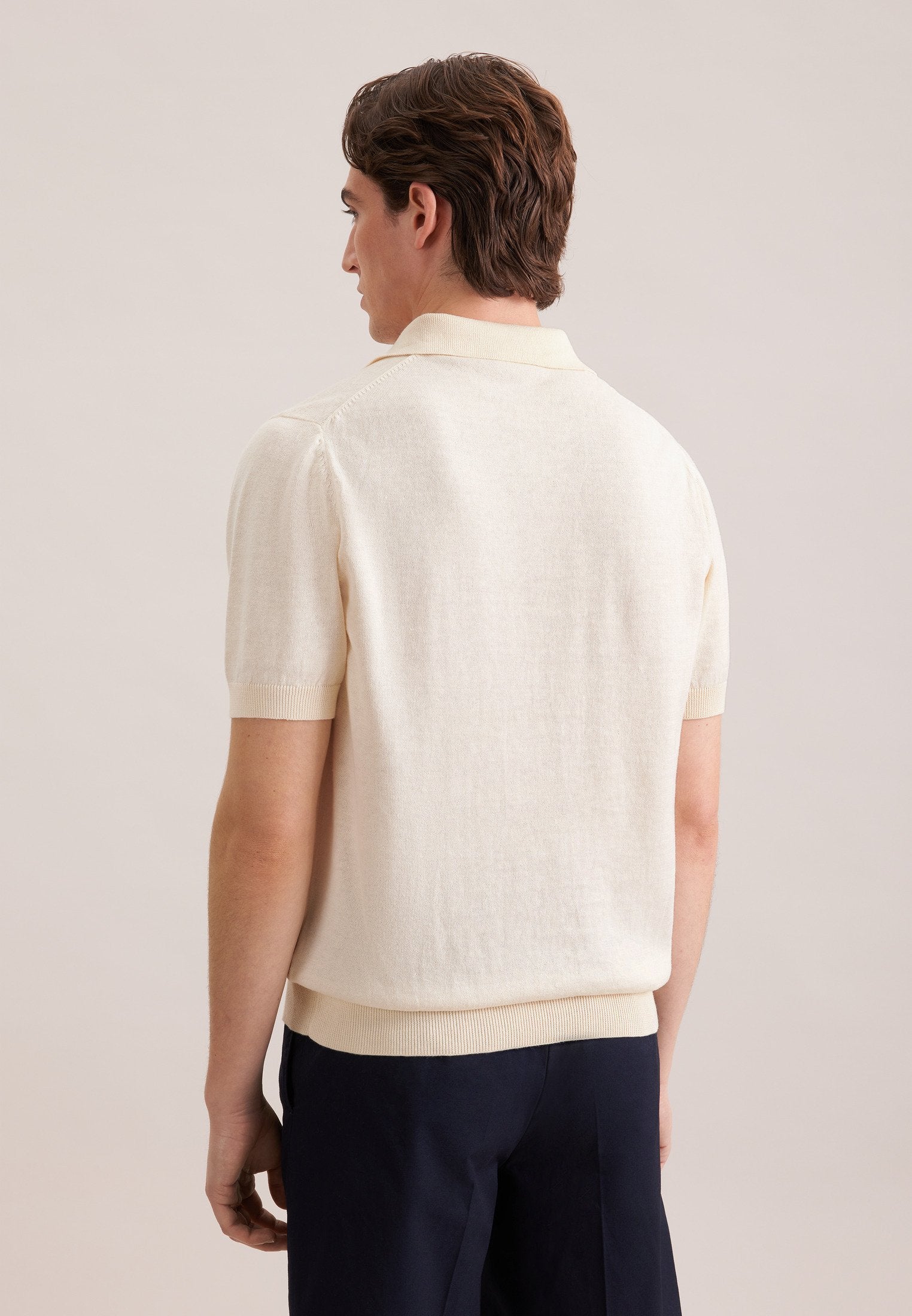 Polo Seidensticker sans boutons - Blanc cassé - Taille XXL