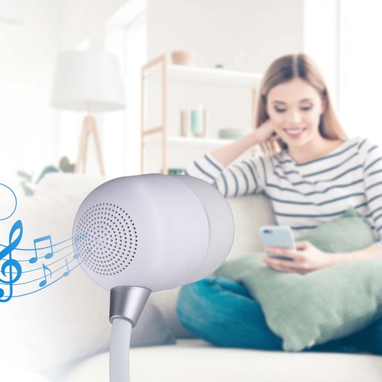 Grundig Desk Lamp Led 3-in-1 - Chargeur de téléphone sans fil Qi Technology - Haut-parleur Bluetooth - Lampe de lecture - Blanc