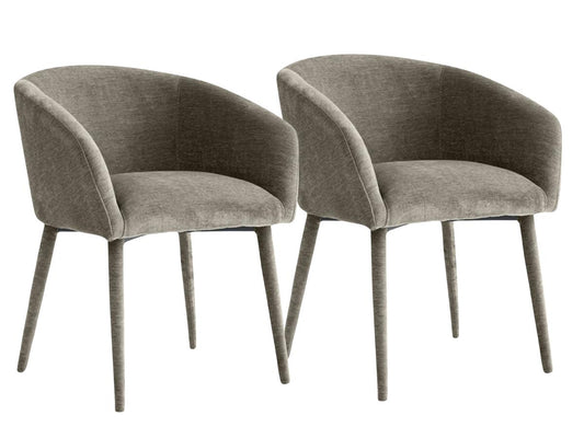 Chaise de salle à manger Multifurn Nova - Lot de 2 - Taupe - Lot de 2