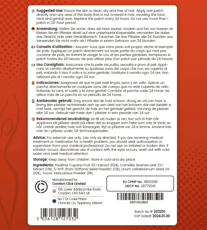 WeightWorld Guarana Plasters amincissants - 60 pièces