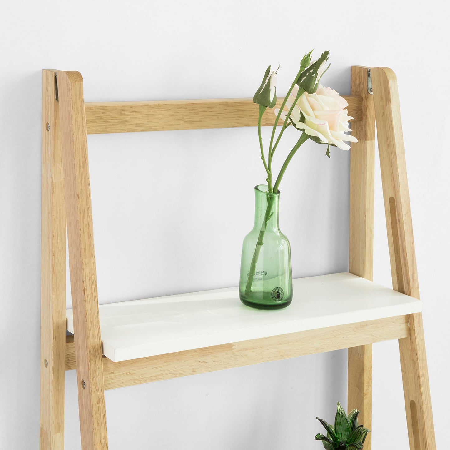 Étagère décorative - SoBuy - 4 planches incluses - Pliable - 34 x 42 x 140 cm - Bois d'hévéa