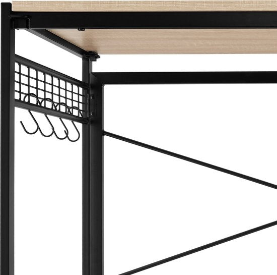 tectake® - Bureau pliant Paterson 102x51x77cm - brun clair - 404661