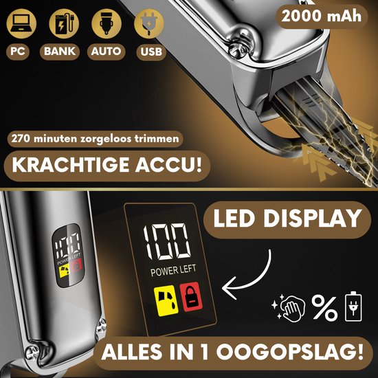Tondeuse professionnelle sans fil - Tondeuse à cheveux pour hommes - Cheveux - Tondeuse à cheveux - Machine à cheveux pour coiffeurs - Tondeuse à cheveux - Barbe - Tondeuse - Barber Hair Clipper - Barber Trimmer - Hairdresser's Kit