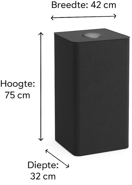 Conteneur à consignes Ceruzo – 100 L – Avec sac amovible pour bouteilles vides – Pliable – Noir
