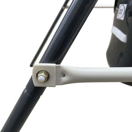 Balançoire pour bébé AXI en métal avec siège, anthracite/crème - Ensemble de balançoire autoportante pour l'intérieur et l'extérieur