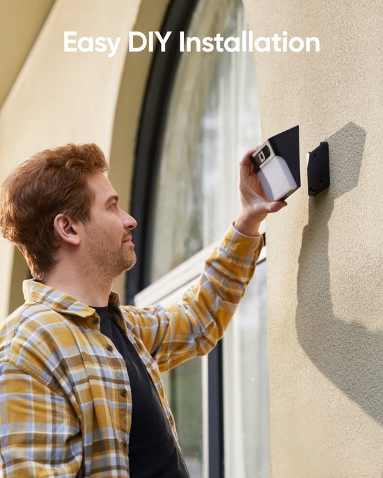 eufy security Solar Wandlamp Camera S120 - Applique murale - Caméra de sécurité sans fil avec applique LED solaire intégrée - Vision nocturne en couleur - Détection de mouvement par IA - Audio bidirectionnel - Indice de protection IP65 - Pas de frais d'ab