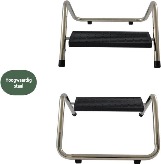 BRASQ Repose-pieds métal FR300 métal ergonomique avec antidérapant