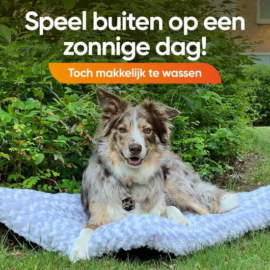 Happysnuts Dog Cushion 90 x 60cm - Lit pour chien - Donut Dog Bed - Fluffy - Grey - Washable