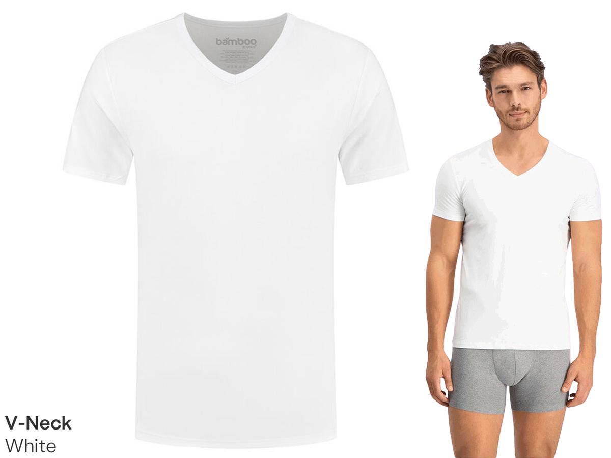 T-shirt Bamboo Elements - Extra long - taille L - Blanc - 2 pièces