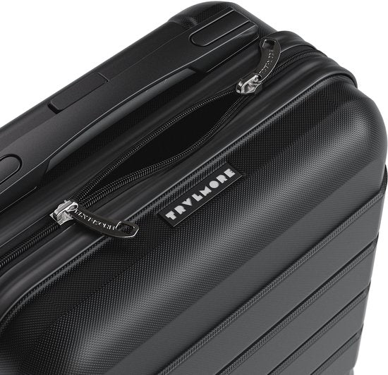 Valise cabine TRVLMORE - 40 x 30 x 20 cm - À placer sous le siège - 24 L - Serrure TSA - 2 roulettes - Noir