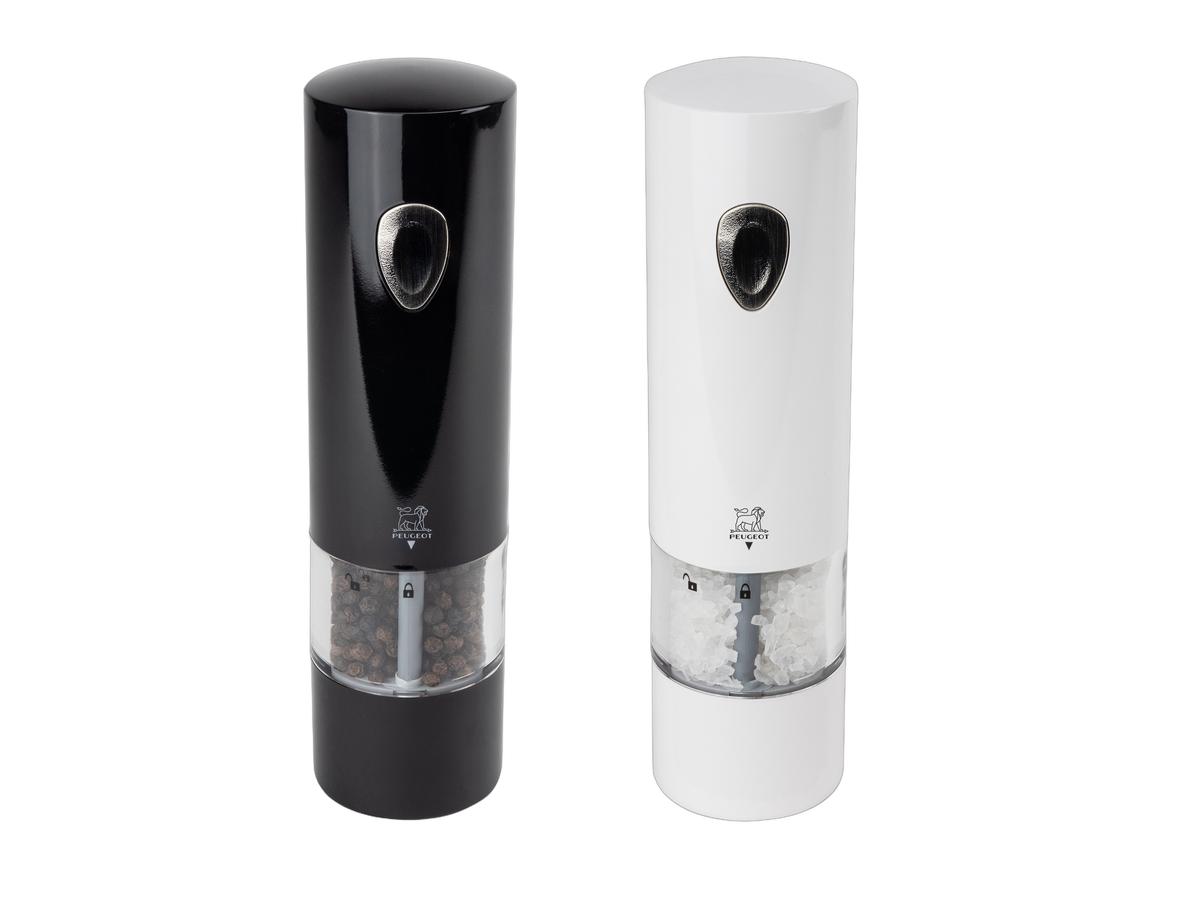 Ensemble Peugeot Phenix Duo - Moulins à poivre et à sel électriques - 20 cm - Noir et blanc