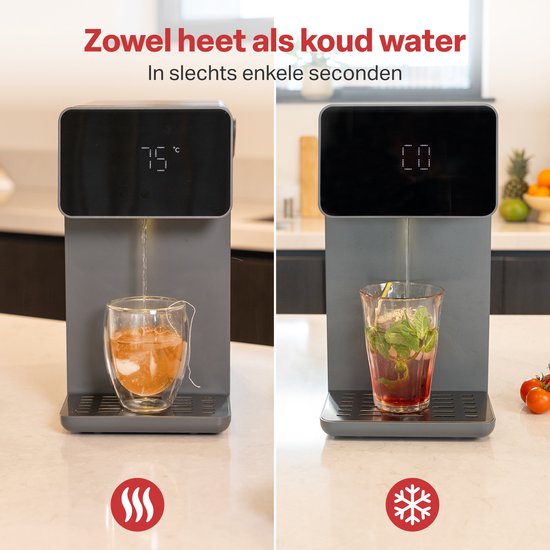 AoraKitchen Distributeur d'eau chaude - 4.5L - Robinet d'eau chaude - Touch - Distributeur d'eau - Bouilloire instantanée