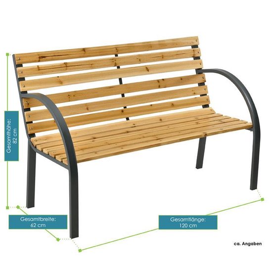 Banc de jardin 2 places - Modena - Bois de tremble