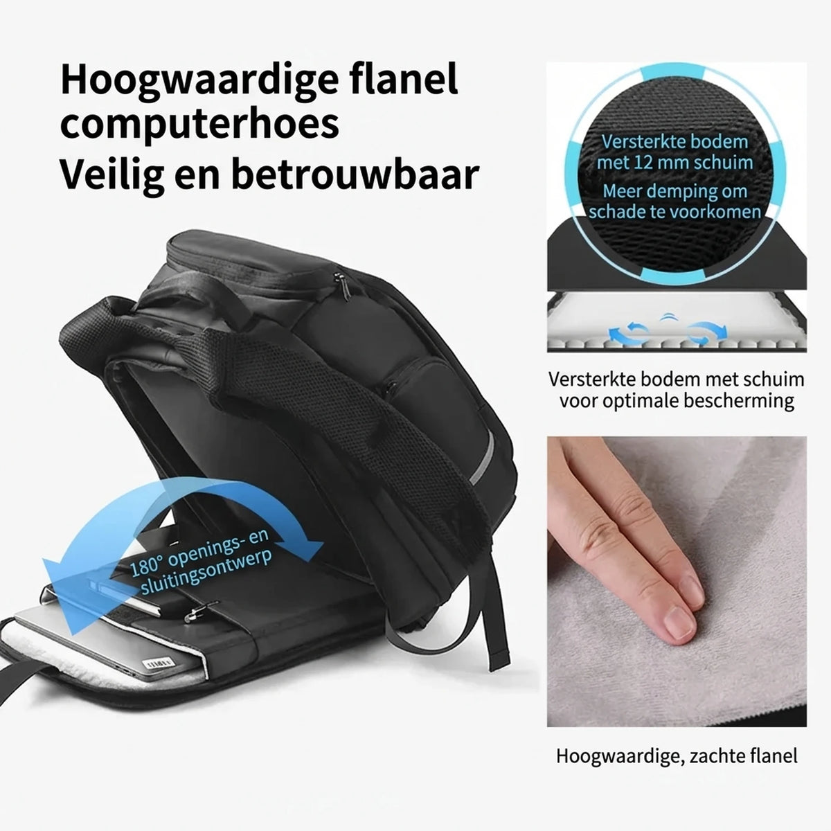 Sac à dos de sport Ochama TANK 35 litres - Sac à dos spacieux pour la salle de sport et les voyages - Noir